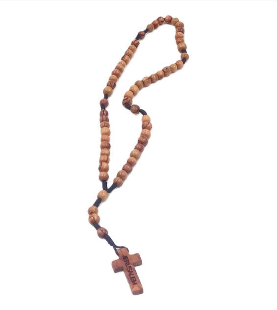 Olivewood Rosary from Jerusalem Holy Land