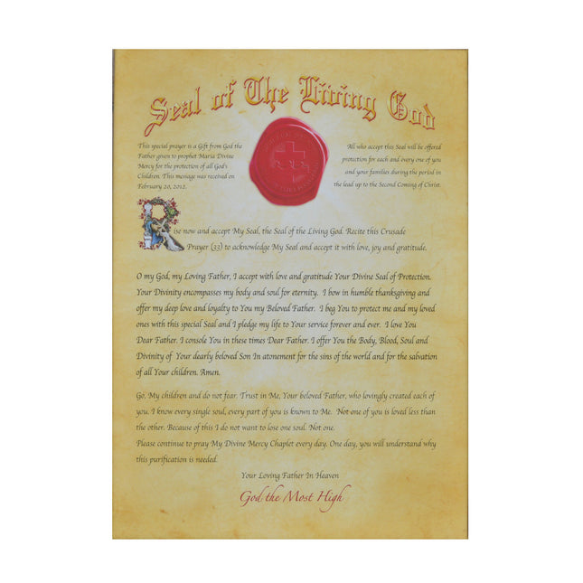 Seal of Living God Canvas English