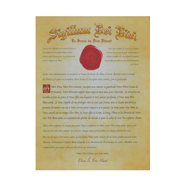Seal of the Living God Canvas French